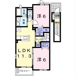 アンジュ　エールⅠの物件間取画像